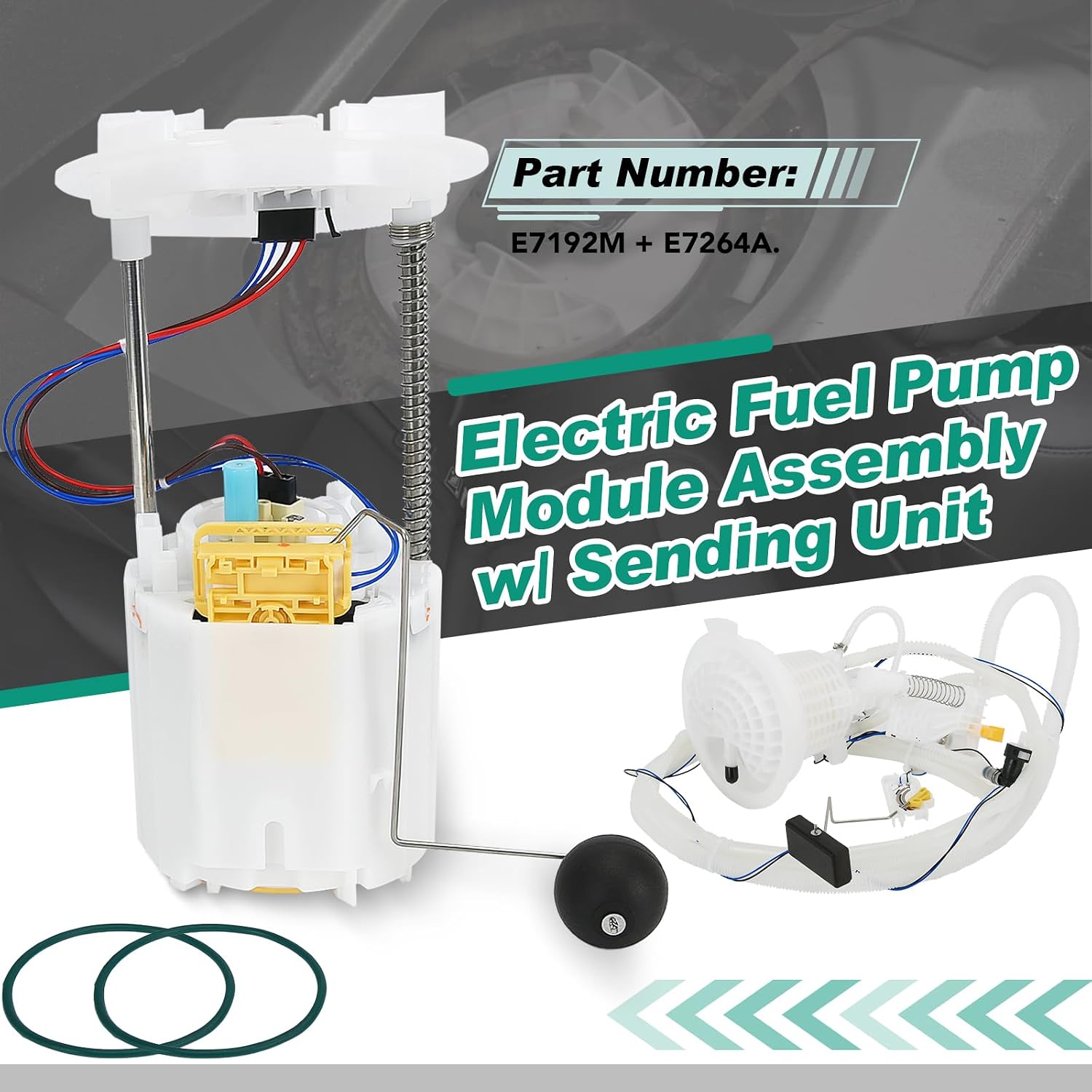 Electric Fuel Pump Module Assembly with Sending Unit 5136023 5136022 Compatible with Chrysler 300, Dodge Challenger Charger Magnum 2.7L 3.5L 3.6L 5.7L 6.1L 6.4L (E7192M & E7264A)