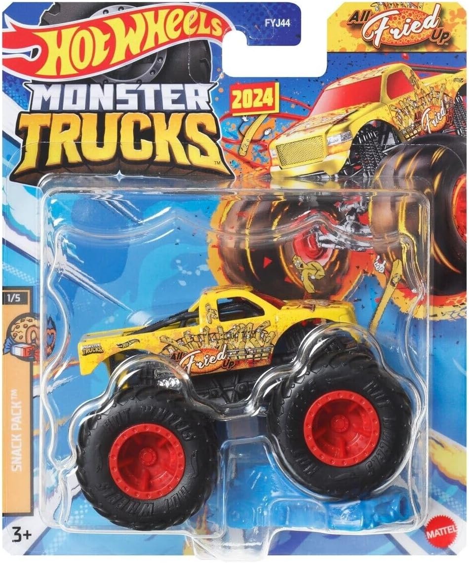 Hot Wheels Monster Trucks New for 2024 1:64 Scale (All Fried Up 1/5 Snack Pack)
