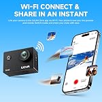SJCAM SJ4000, Pro-Grade 4K Action Camera, 40MP 3-Axis EIS Stabilization Motorcycle Sport Camera, 170°FOV Waterproof Camera Underwater, 5X Zoom, Helmet Kit,for Surfing, Skiing,Hiking