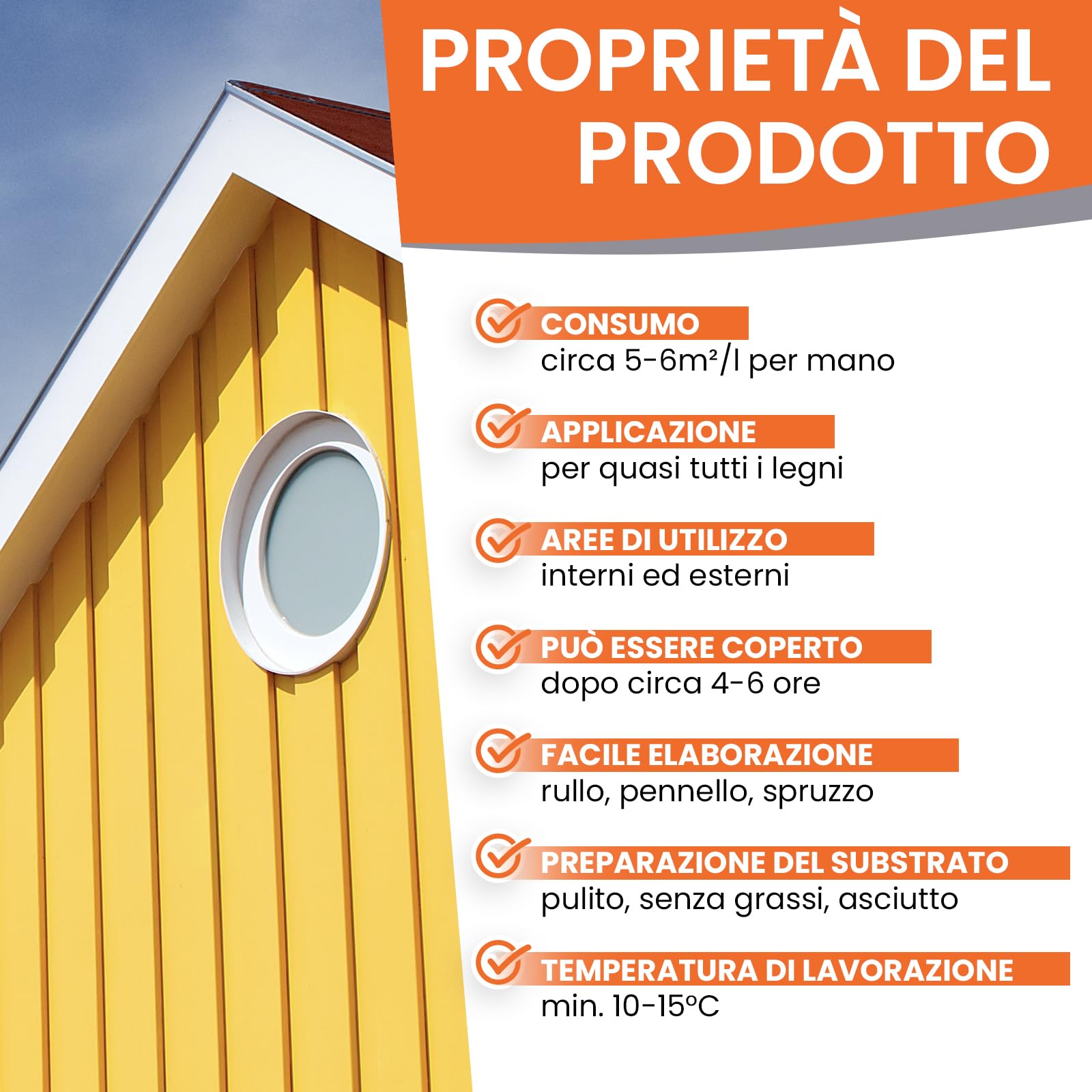 BEKATEQ Pittura protettiva per legno Bianco 5l Pittura per legno per interni & esterni I Vernice per parquet, porte, scale, recinzioni ecc. I Altamente coprente contro le intemperie BE-420
