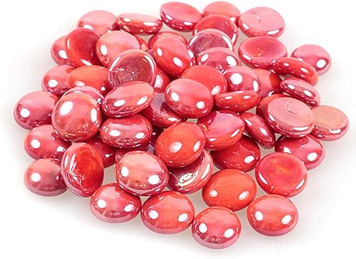 Cuentas de vidrio redondas reflectantes de alto brillo con piedras de grava, piedras de grava, rellenos de jarrón para hoguera, pecera, acuario,