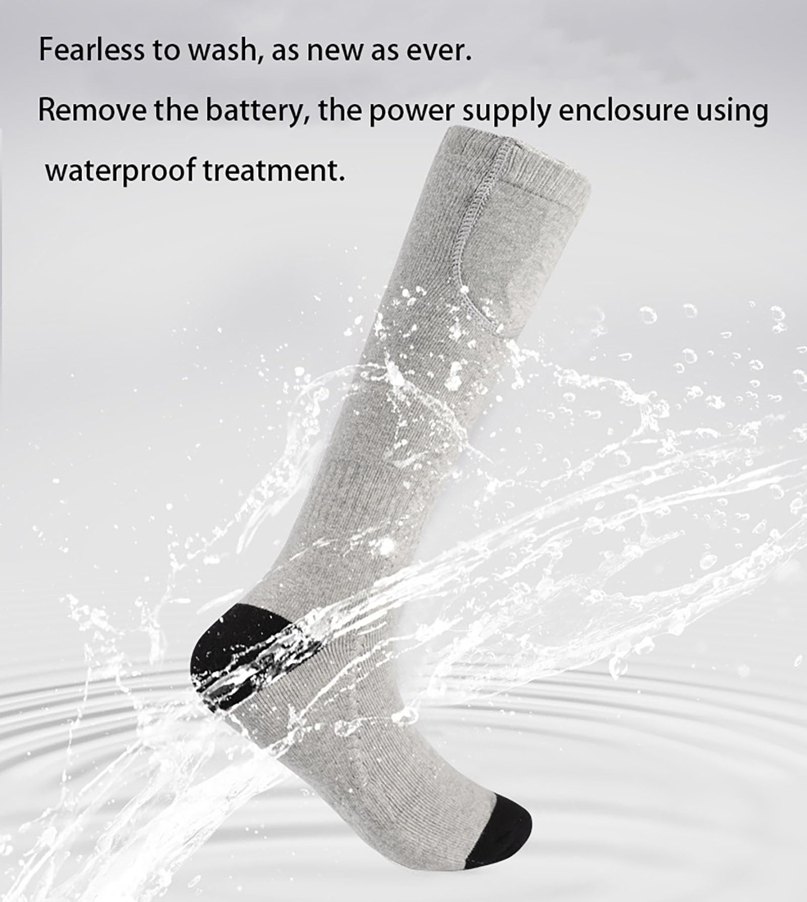 Calcetines calefactables eléctricos recargables, calcetines calefactores, 4000 mAh 5 V/2 A hombres mujeres senderismo calentadores de pies, control de temperatura de 3 velocidades for motocicleta camp