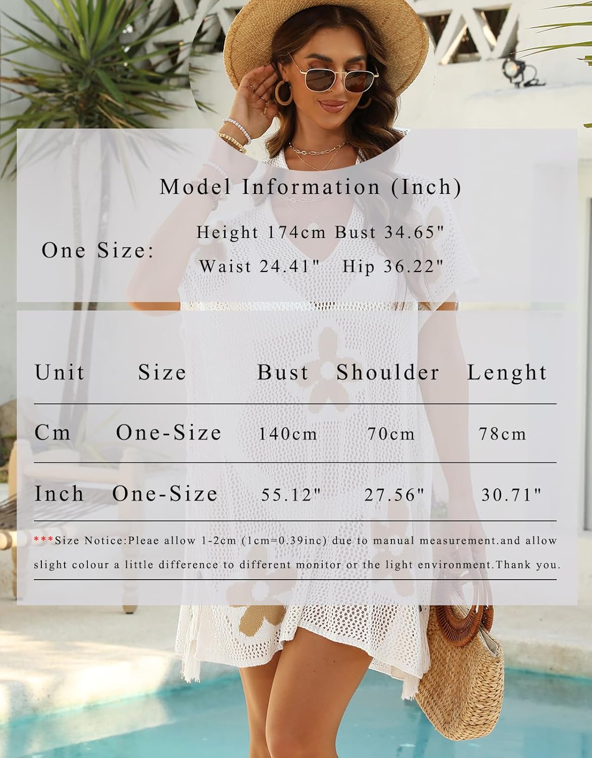 shermie Swimsuit Cover Ups for Women Short Sleeve V Neck Side Slit Loose Casual Mesh Knit Crochet Top