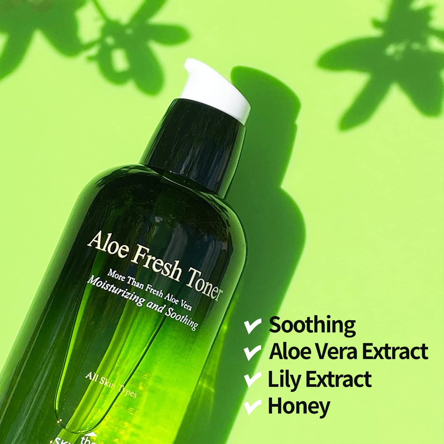 The Skin House Aloe Fresh Toner 130ml (4.4 fl.oz.) Aloe Vra Relaxation Deep Hydration/Paraben Free, Cruelty Free, Korean Skin Care