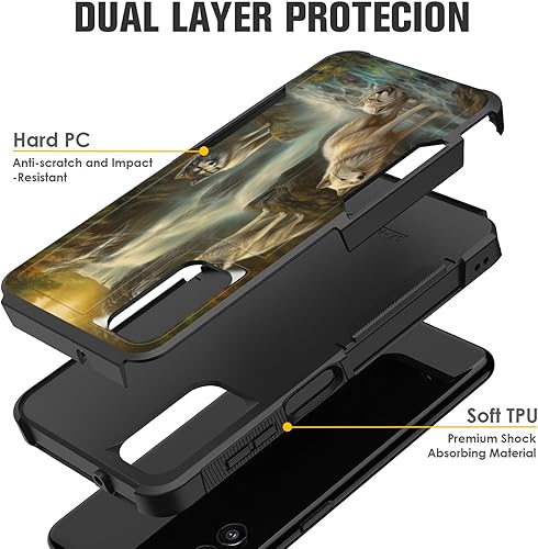 Miniatura 2 de Funda para Galaxy A14 5G, doble capa híbrida resistente a prueba de golpes, policarbonato duro, silicona suave, TPU, funda protectora para Samsung