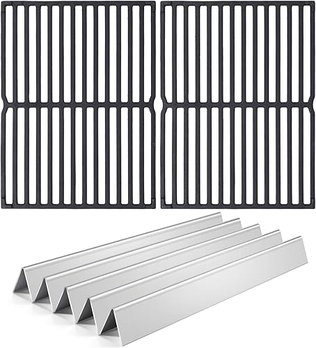 GGC Barras aromatizantes 7534 de 21.5 pulgadas y rejillas de parrilla 7522 de 15 pulgadas de repuesto para parrillas de gas Weber Spirit E/S 200