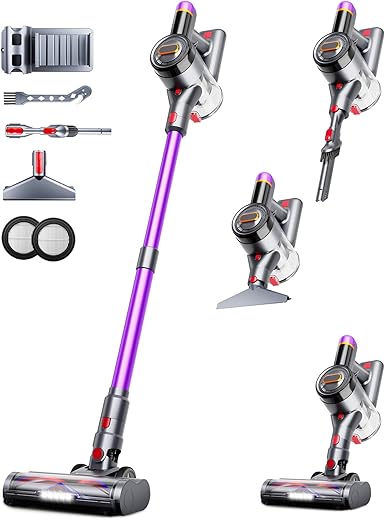 Feetis V16 Pro Cordless Vacuum – 60min Runtime, LED Display