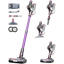 Cordless Vacuum Cleaner, 550W 45Kpa Vacuum Cleaners for Home, 60Mins Cordless Stick Vacuum with LED Display, Self-Standing &amp; Anti-Tangle, 8-in-1 Wireless Vacuum for Carpet Pet Hair Hardfloor