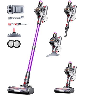Cordless Vacuum Cleaner, 550W 45Kpa Vacuum Cleaners for Home, 60Mins Cordless Stick Vacuum with LED Display, Self-Standing & Anti-Tangle, 8-in-1 Wireless Vacuum for Carpet Pet Hair Hardfloor