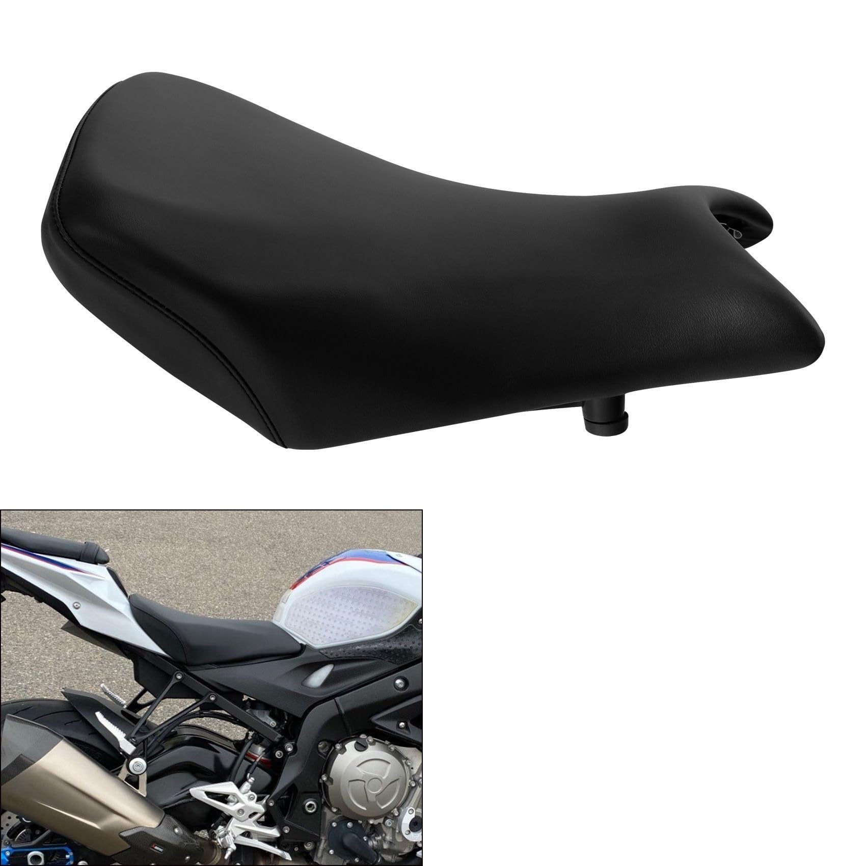 Sissy Bar Amovible Coussinet de Dossier Coussin de siège conducteur Avant pour Moto BMW S1000RR 2012-2018 HP4 2012-2014