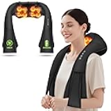 Cordless Shiatsu Neck and Shoulder Massager, Back Massager with Heat,Massage Deeper Tissue 4D Kneading Massage for Shoulder, Neck and Back, Use at Home, Office, Car - Gifts for Fathers Day Dad Gift