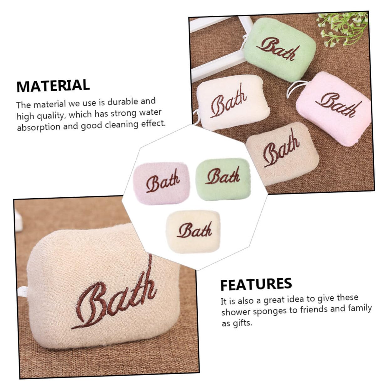 FOMIYES 12piezas Esponjas De Baño Para Bebés y Absorbentes Herramientas Prácticas Cuidado De Nacidos Material Seguro Infantil