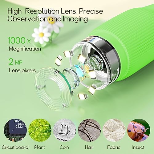 Miniatura 4 de Microscopio para Niños WINWEND - Microscopio de Bolsillo de 1000X Portátil para Niño  Microscopios Mini para Fotos y Videos  Microscopios Digitales