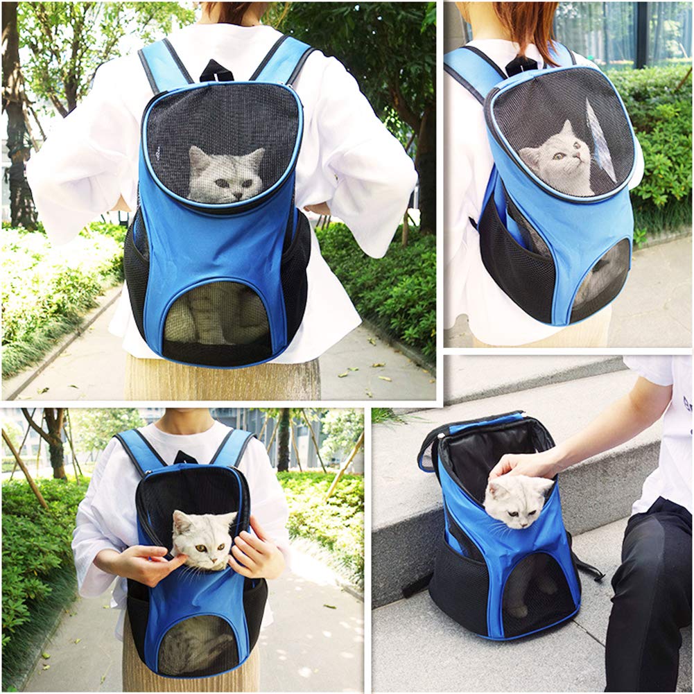 Trasportino per Gatti,Traspirante Trasportino per Esci in Viaggio Zaino da Viaggio per Cani da Esterno per Cuccioli di Animali da Compagnia Traspirante con Petto in Rete Traspirante - Rosso S