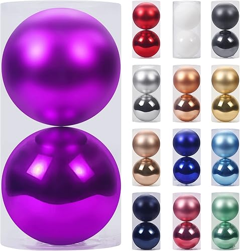 SY Super Bang Adornos de Navidad extra grandes de 5.91" (150 mm) juego de bolas gigantes decoraciones inastillables para festividades fiestas Acción
