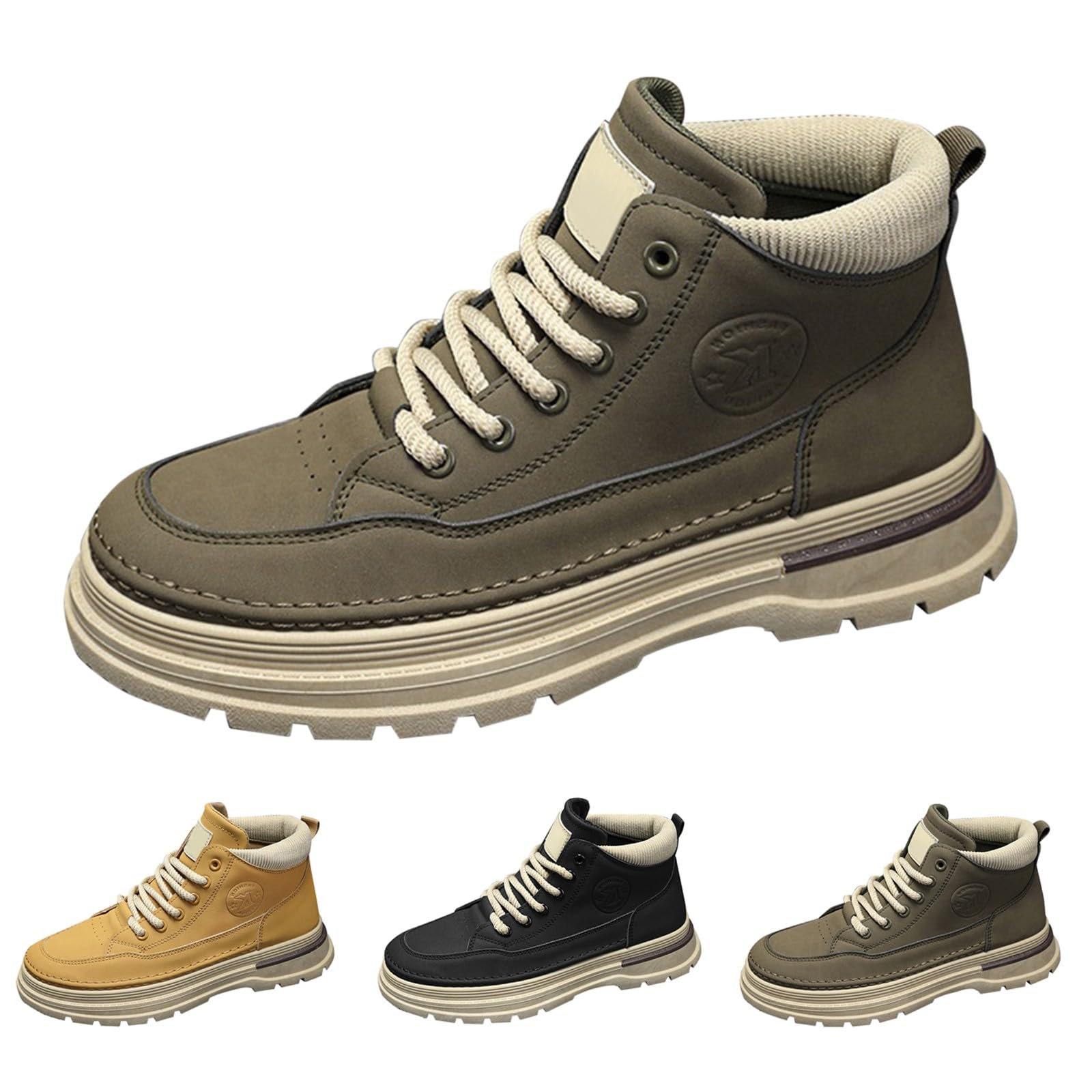 Chaussures de sport pour homme - Semelle épaisse - Baskets d'hiver - Avec