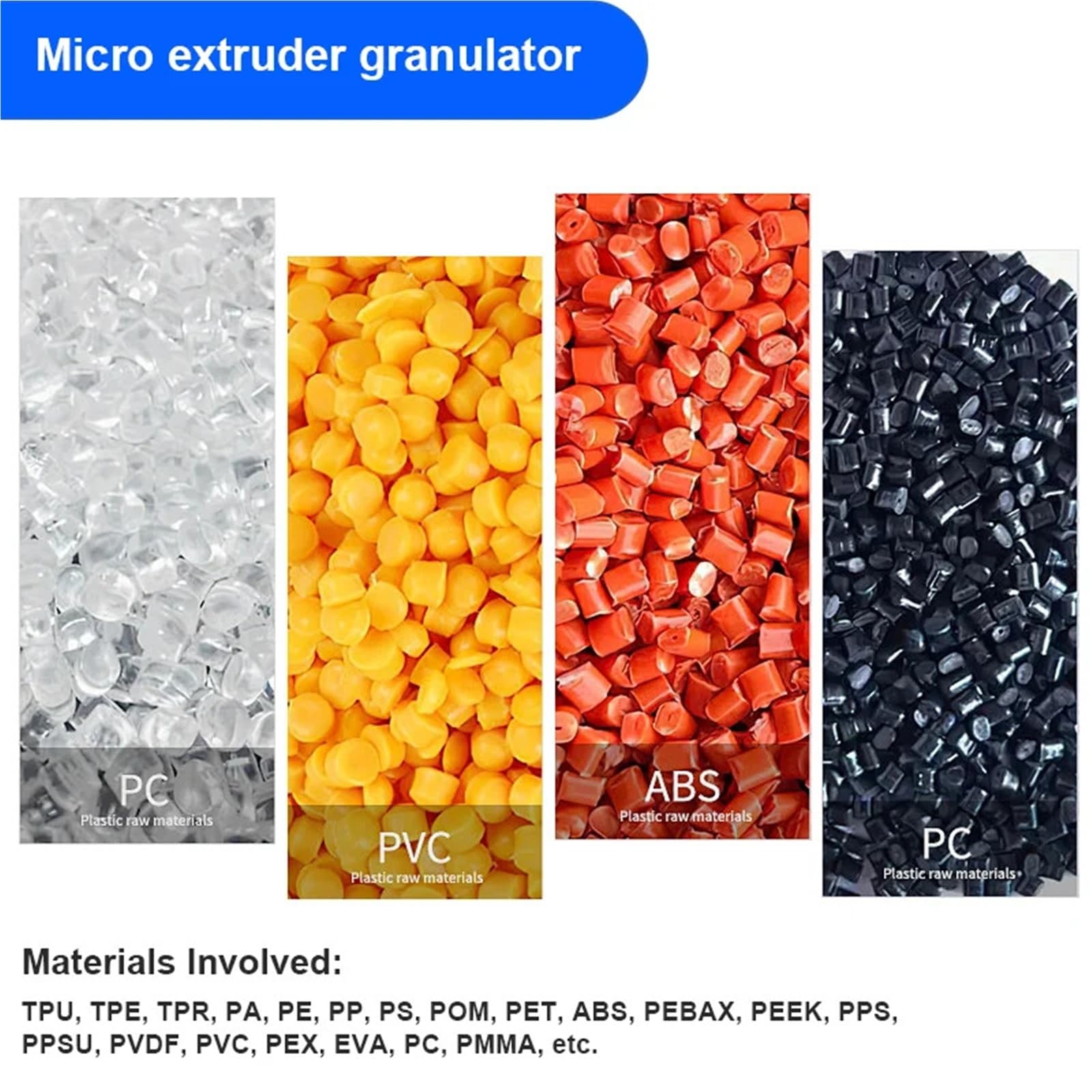 Compatible con granulador de microextrusión de laboratorio de escritorio, for fórmula de modificación de plástico y consumibles de impresión 3D(Only SJ15 Extruder)