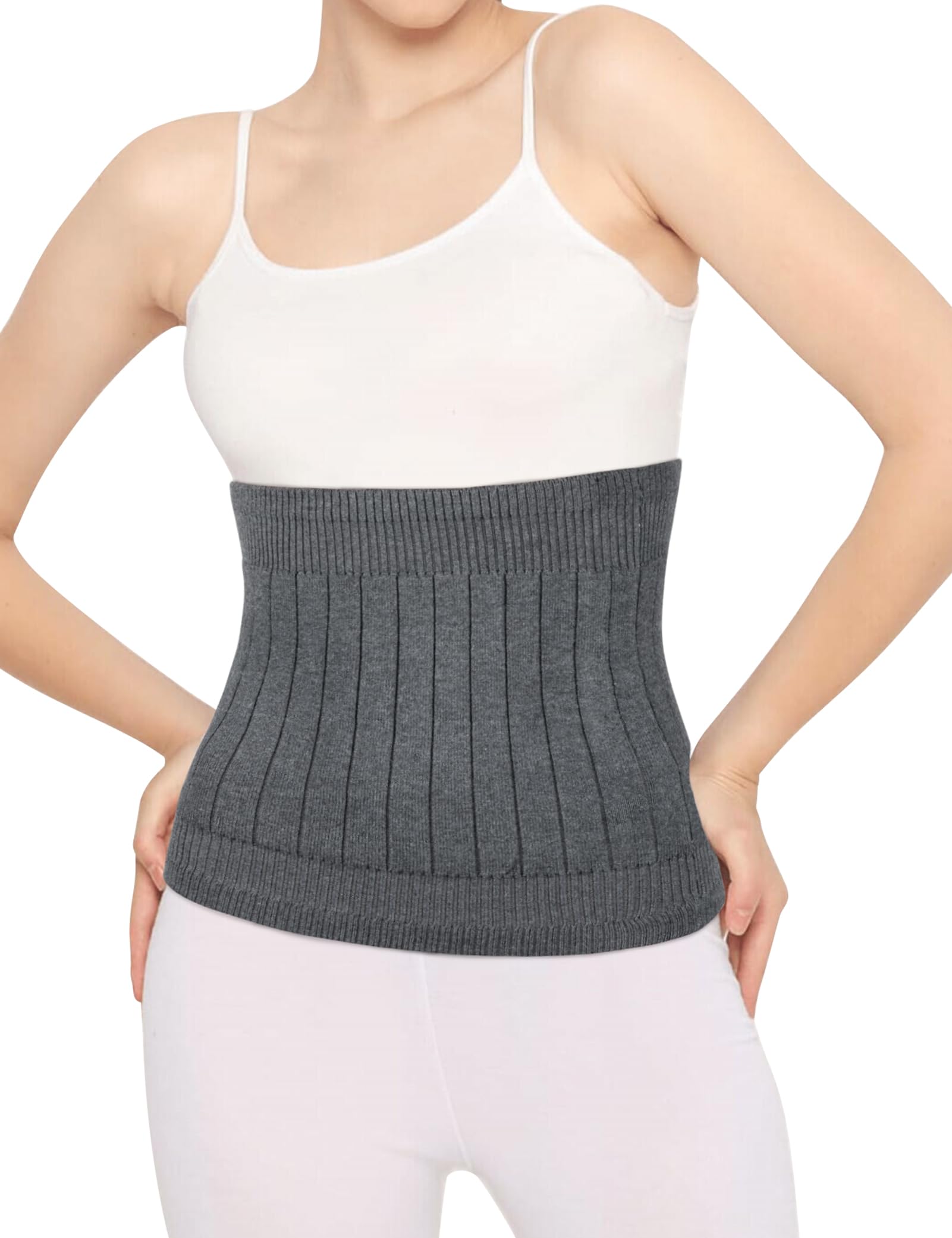 Becellen Faja Lumbar Lana, Cálido Elástico Abdomen Calentador Cachemira Faja Lumbar Mujer Dolor Espalda Anti-Frío Calentador de Riñón Invierno Cintura Soporte para Mujer Hombre