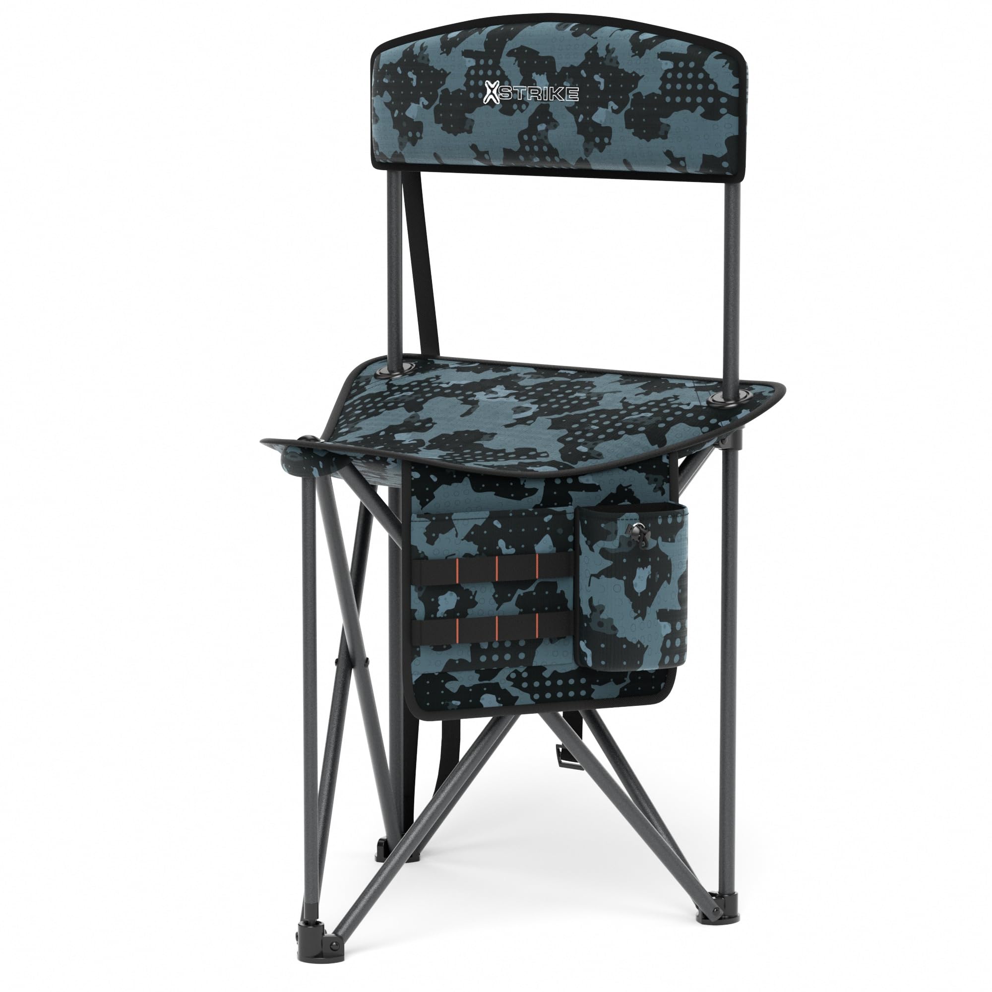 X Strike Portable Fishing Chairs Outdoor Folding Stool for Adults Portable Camping Chair for Ice Fishing,Hunting,Lawn,Patio,Garden,300LBS.