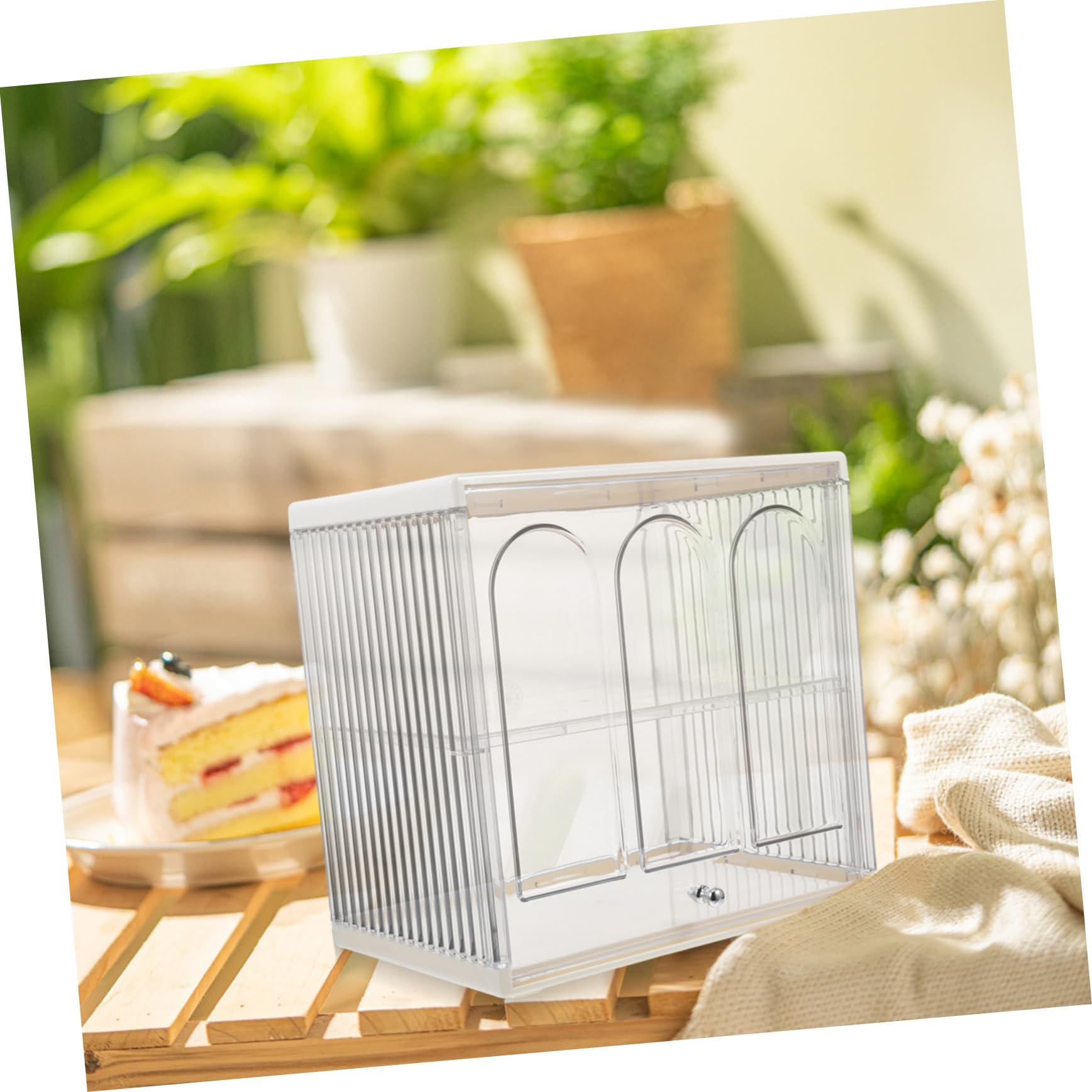 Contenedor de Plástico Apilable de 2 Niveles, Recipiente Transparente Hermético para Encimera de Cocina, Conserva el Pan y Separa Distintos Tipos de Panecillos