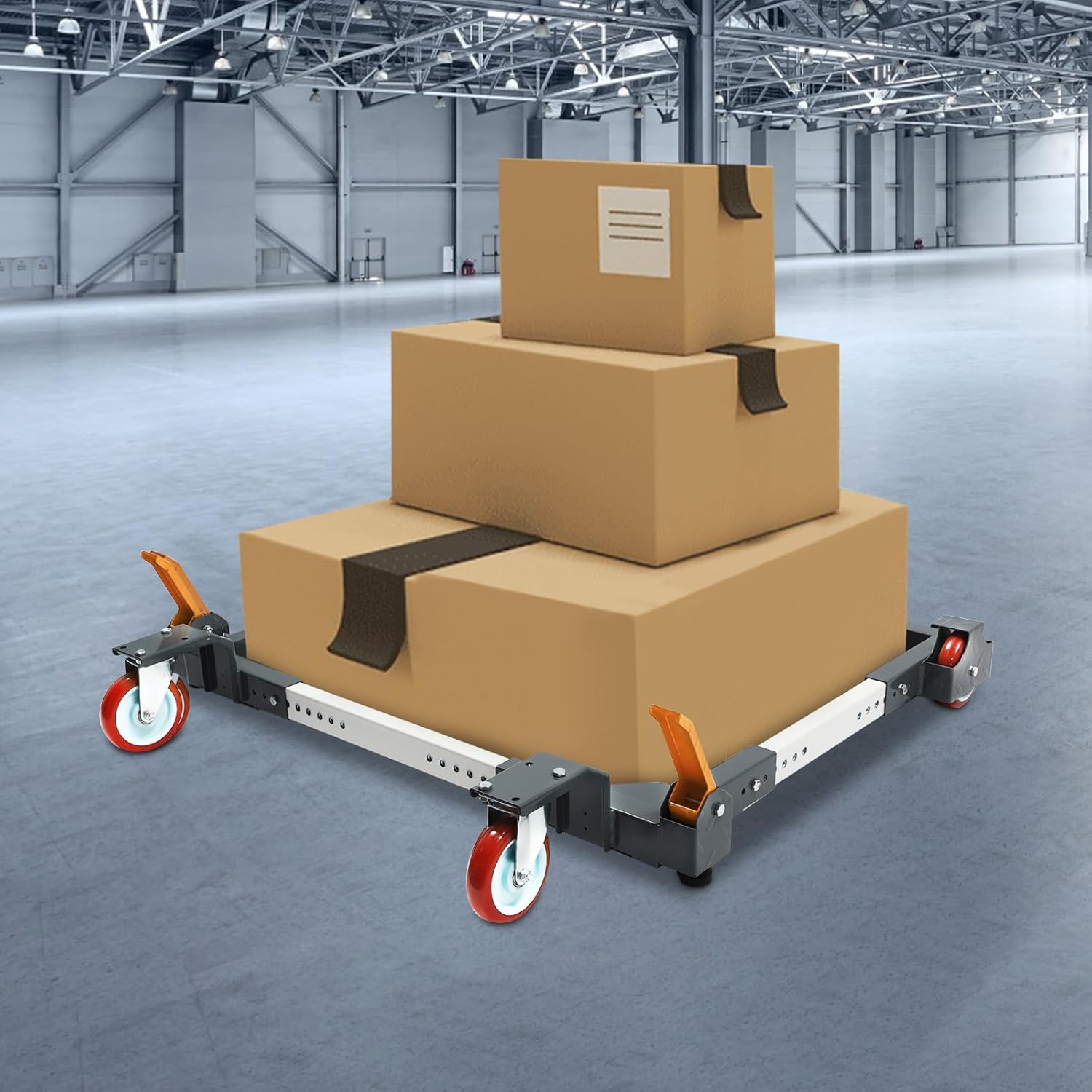 Heavy Duty Adjustable Mobile Base for Shop Equipment - Universal Roller Stand for Tools & Machines, Steel Construction, 1500 lbs Load Capacity, Perfect for Workshops