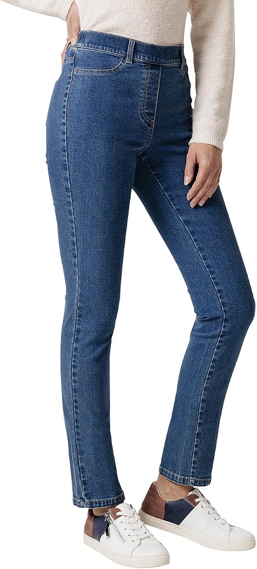 Damart Jeans Guaina Integrata Pantaloni Eleganti Donna : Amazon.it:  Abbigliamento