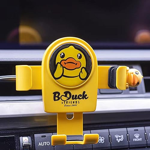 Miniatura 2 de Lindo soporte de coche de ventilación de pato amarillo, bloqueo automático, soporte de teléfono por gravedad para iPhone, Android, teléfonos