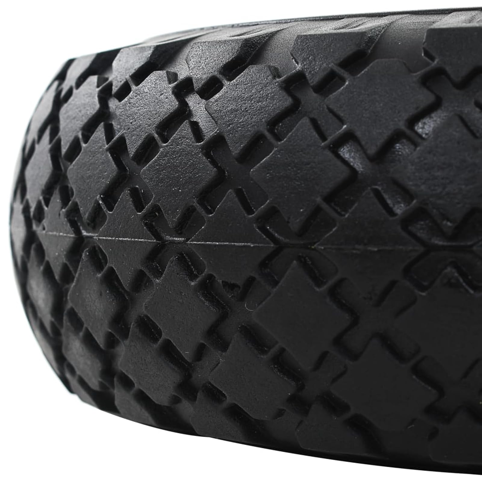 Anself PU-Vollreifen 2er-Set 260x85mm 3.00-4 für Sackkarren Handkarren Transportwagen Ersatzräder schwarz rot 142971
