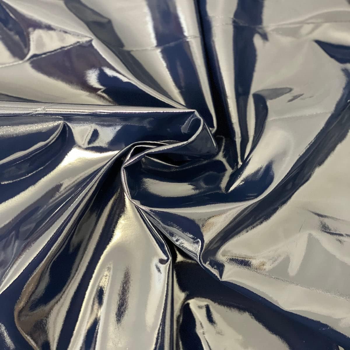 White Faux Patent Leather Apparel Vinyl Fabric - Sold by The Yard