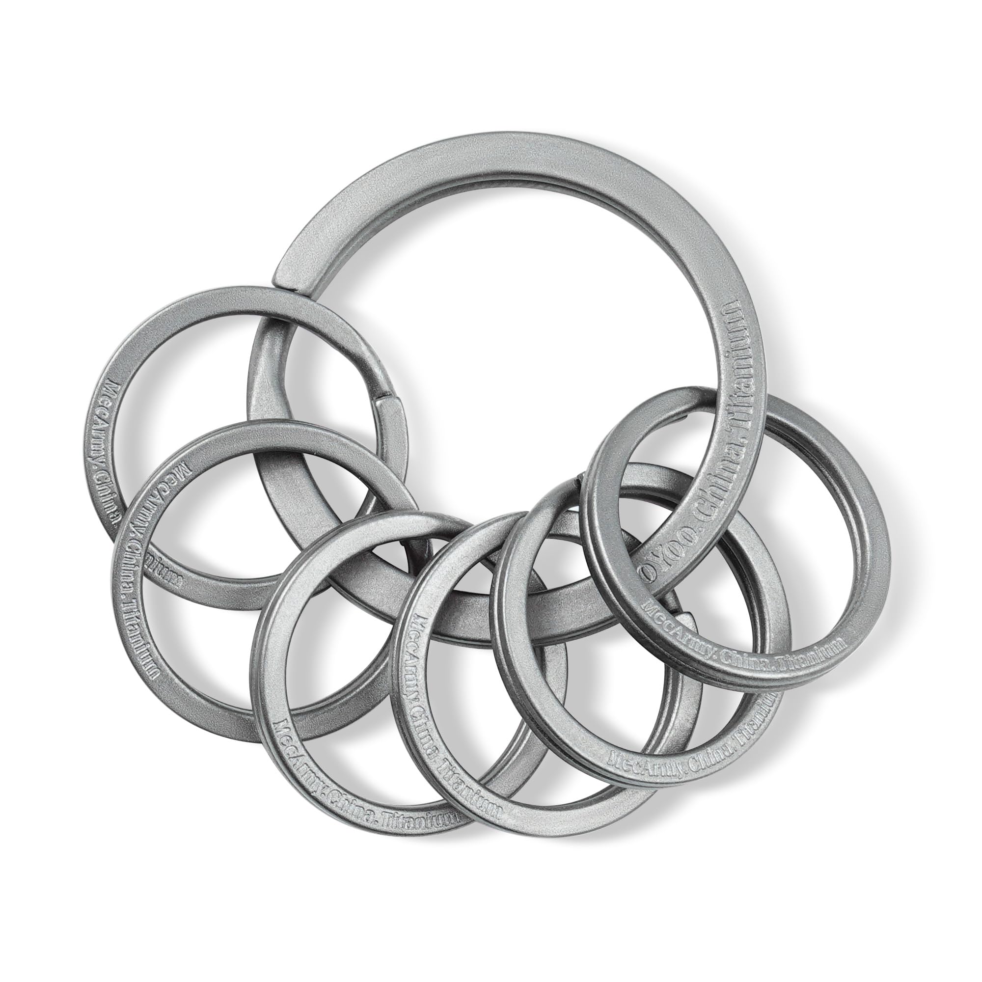 MecArmy Titanium 3pcs/4pcs/7pcs/18pcs Key Rings Keychain Large Small Split Rings