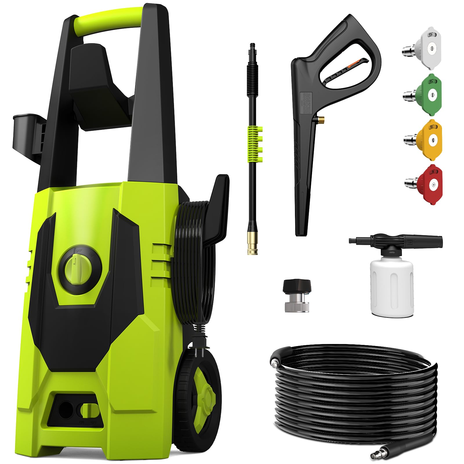 Photo 1 of ** PARTS ONLY NONFUNCTIONAL**
4500PSI PressureWasher PowerWashers 4 Quick Connect Nozzles and Foam Cannon for Cars Driveways Patios Fences