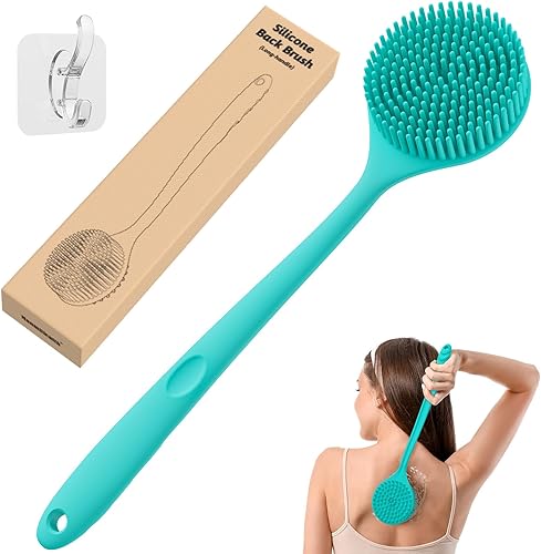 Miniatura 8 de ManmiHealth Cepillo de ducha de silicona suave, cepillo para cuerpo y cara, guante de limpieza exfoliante suave para bebé, sensible, seca y todo