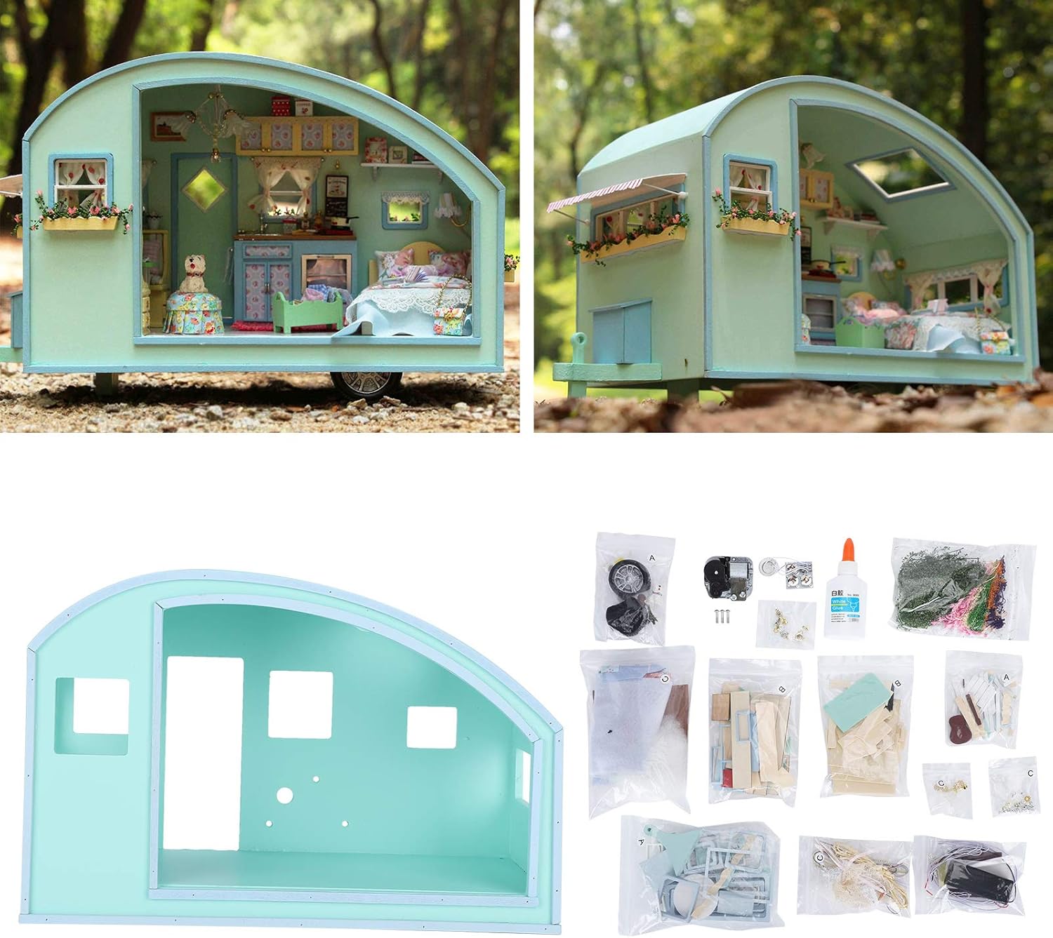 DIY ドールハウス 木製ミニチュア家具キット 音楽付き 手作り 工芸品 装飾 バレンタインデー 誕生日プレゼント