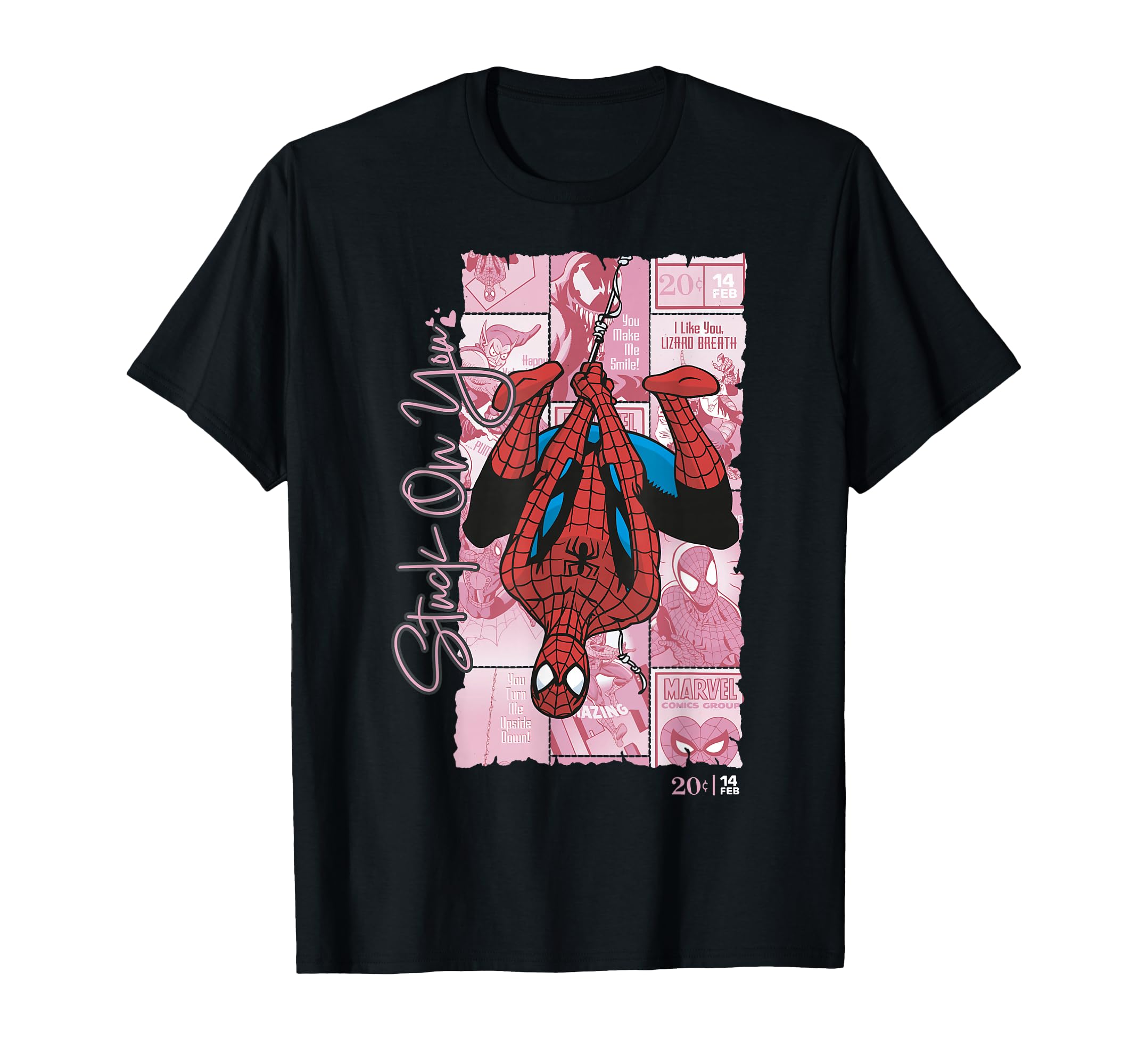 Marvel Comics Spider-Man Stuck On You Valentine T-Shirt