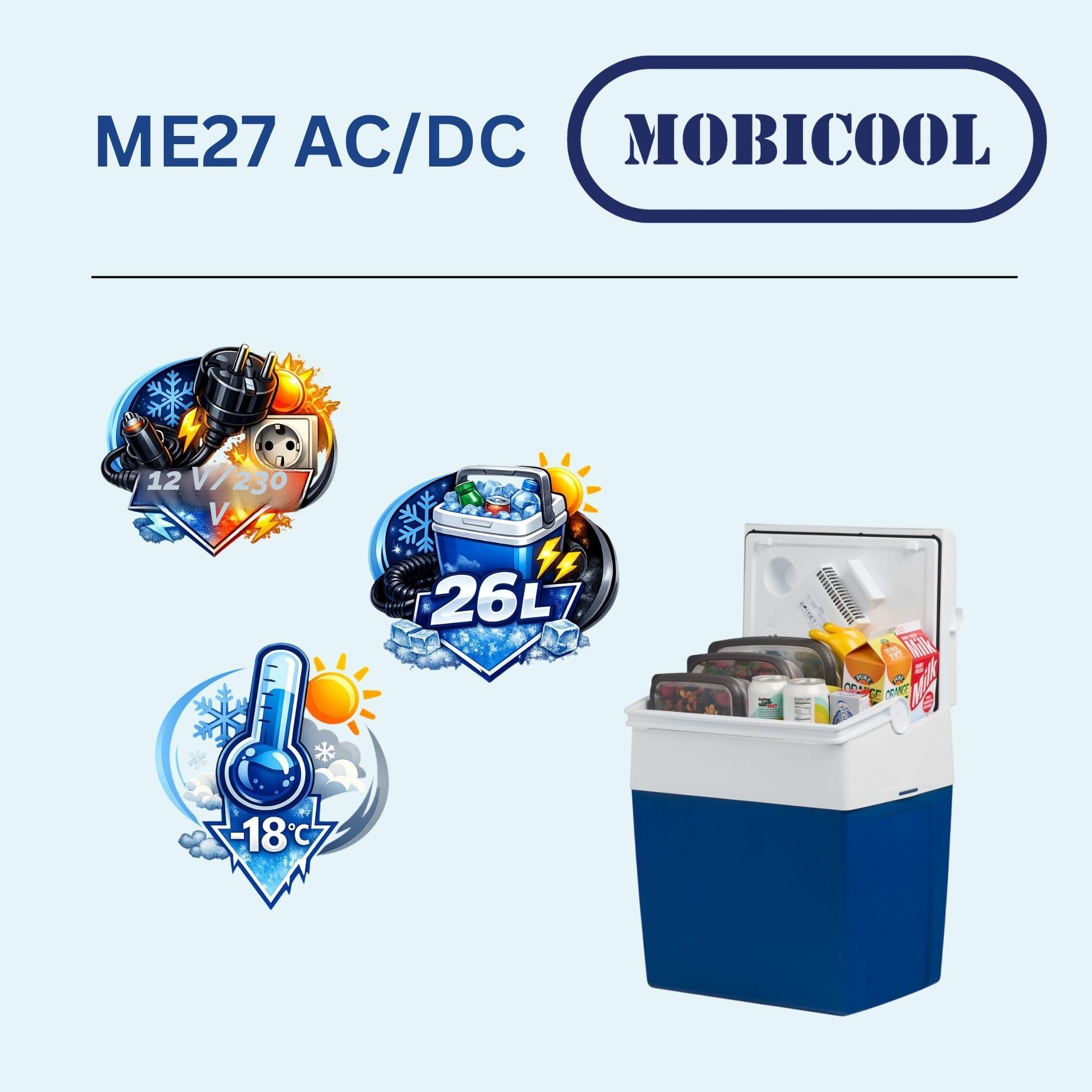 Frigorifero Portatile Mobicool ME27 26 Litri Auto Camion - Dettaglio