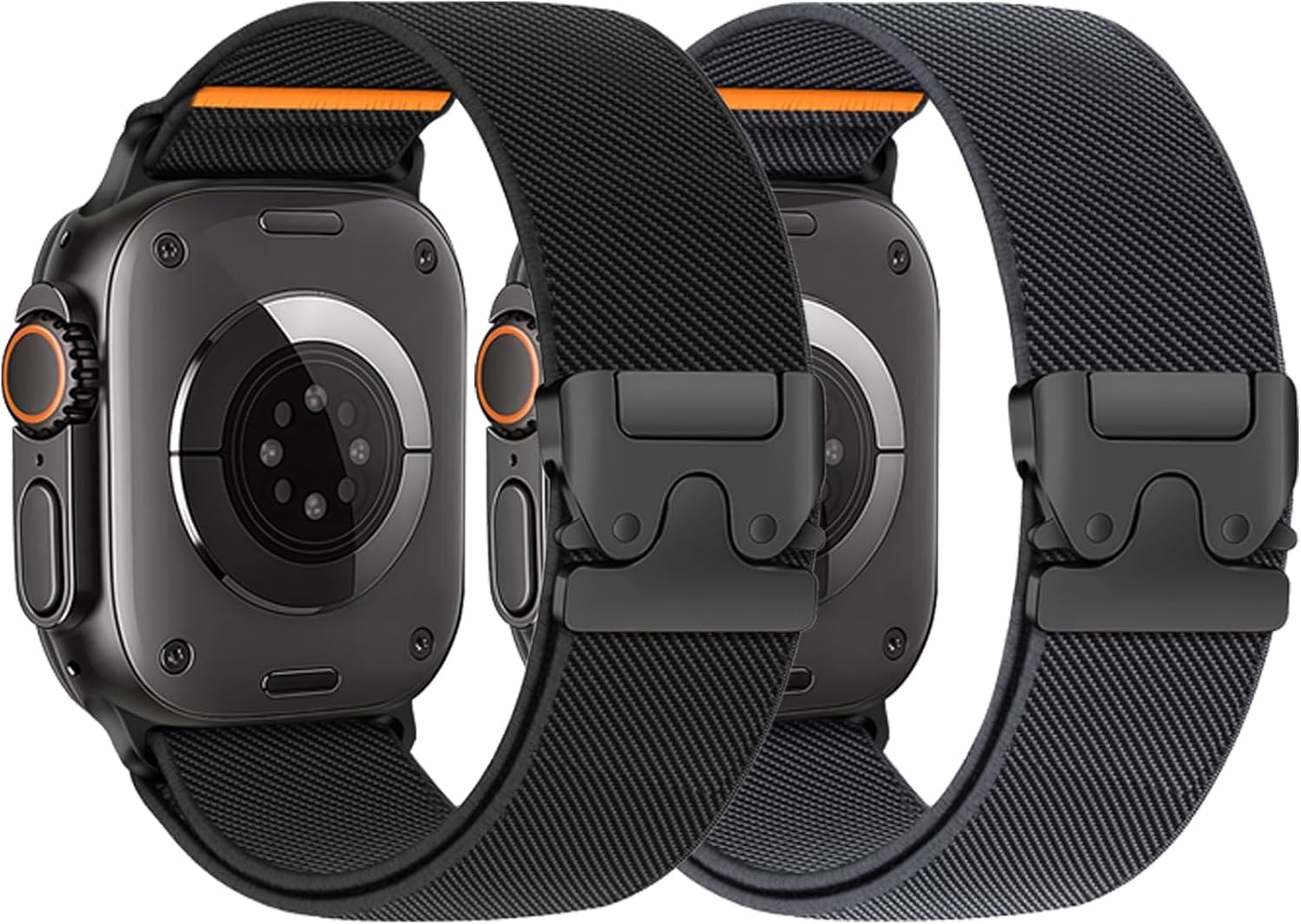 Stretchy Bands for Apple Watch Ultra/3/2 Band 49mm 46mm 45mm 44mm 42mm 41mm 40mm 38mm Men Women,Nylon Elastic Braided Strap & Fabric Cloth Wristband Correa for iWatch Series 11 10 9 8 7 6 5 4 SE 3/2