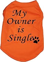 Vista 11 de Petitebella My Owner is Single Puppy - Camisa para perro (negro/plateado, talla XXXL)