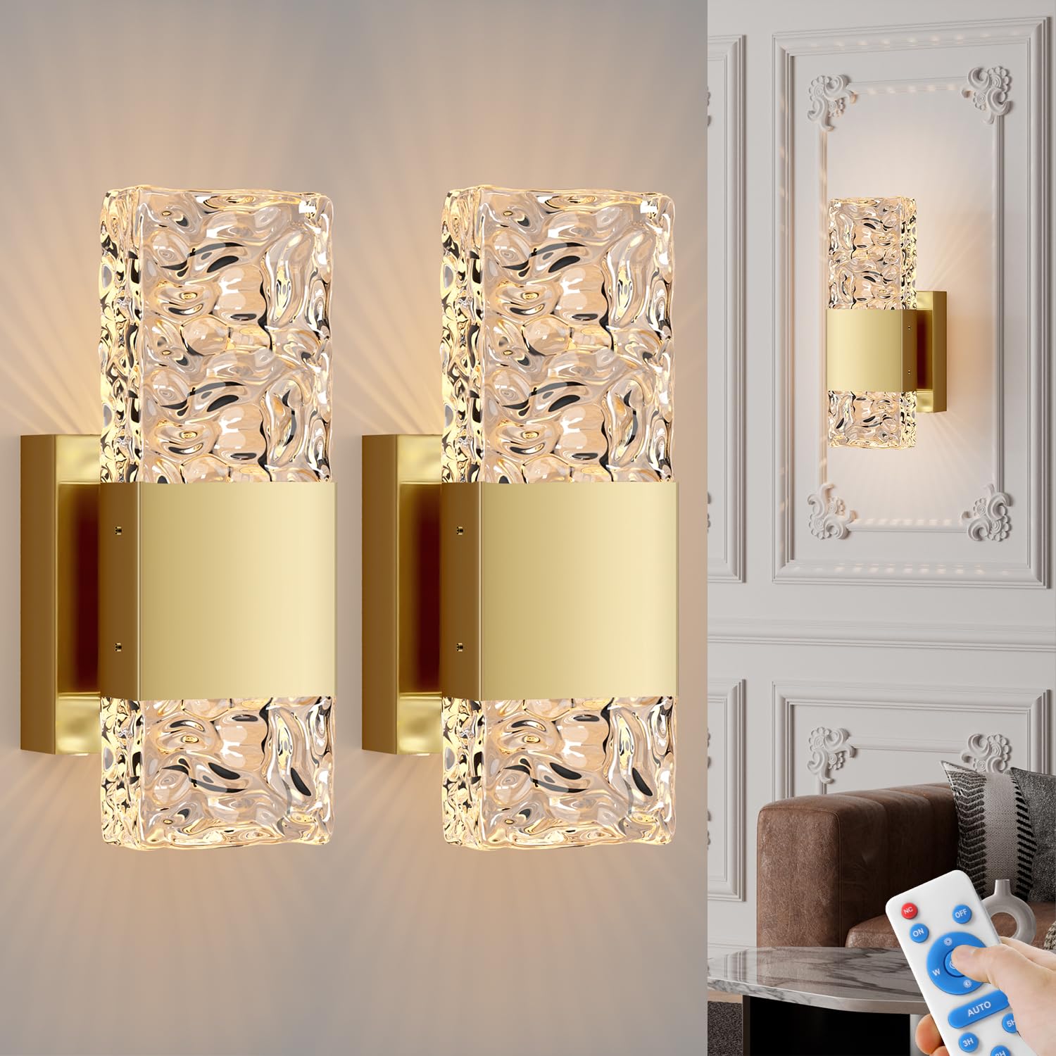 Snapklik.com : Camuucci Battery Operated Wall Sconce Rechargeable ...