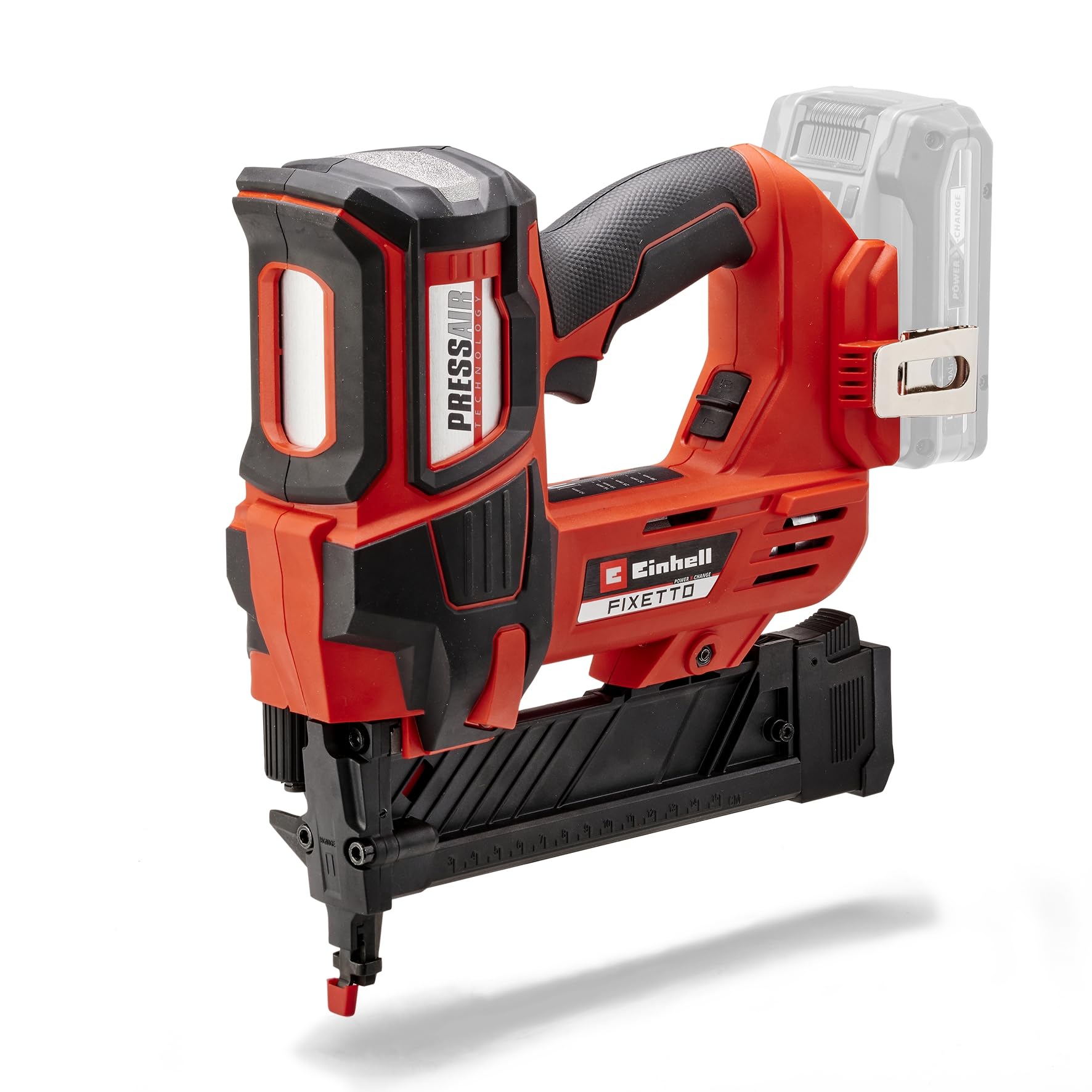 Einhell Professional Akku-Nagler FIXETTO 18/50 N Power X-Change (18V, 60 Schuss/min, max. 50 mm Nagellänge, Tiefeneinstellung, Einzel-/Serienschuss, inkl 500 Nägel, ohne Akku, inkl. Koffer)