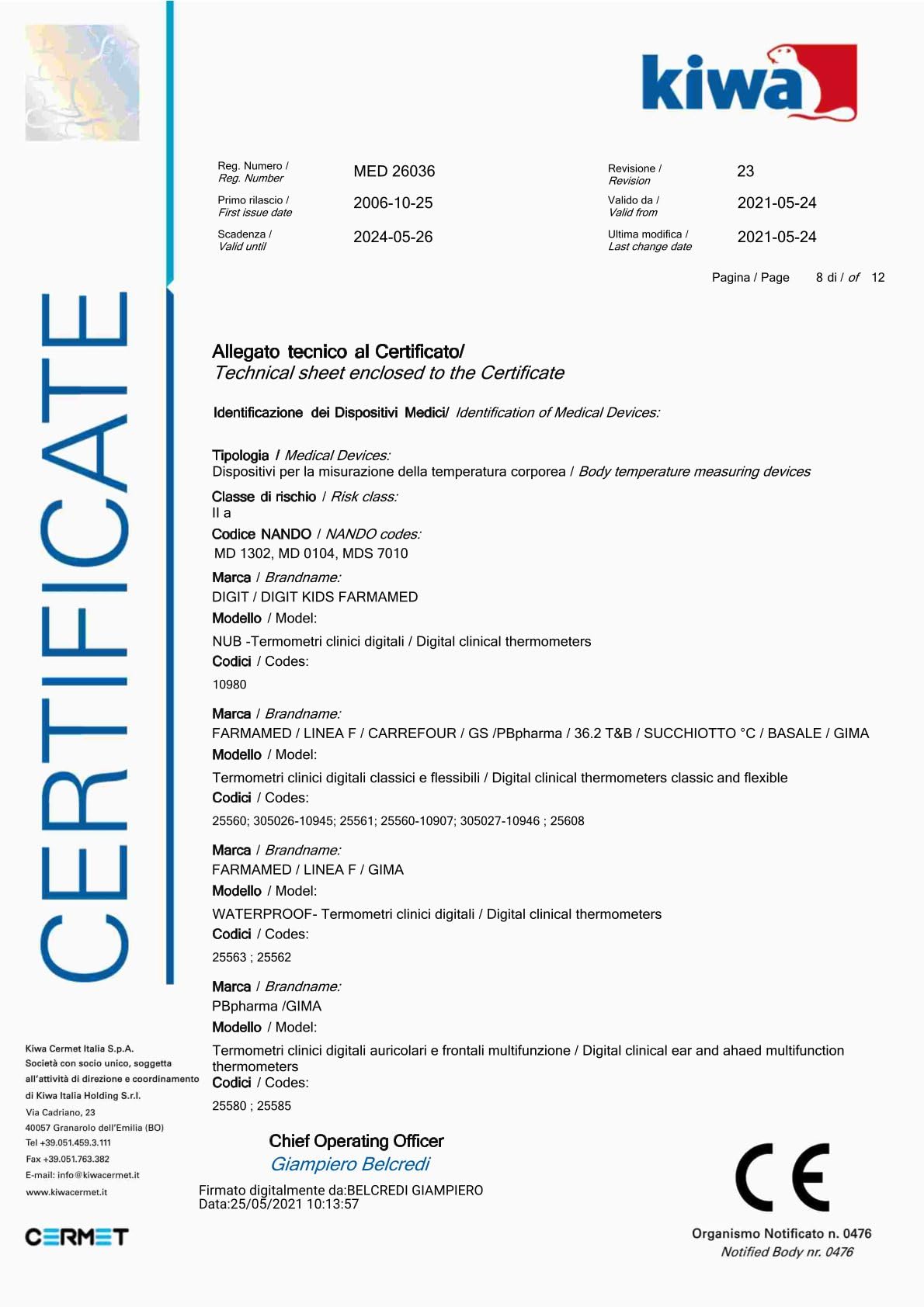 Gima 29947 Speculum Perno Sterile - medio Ø 26 mm