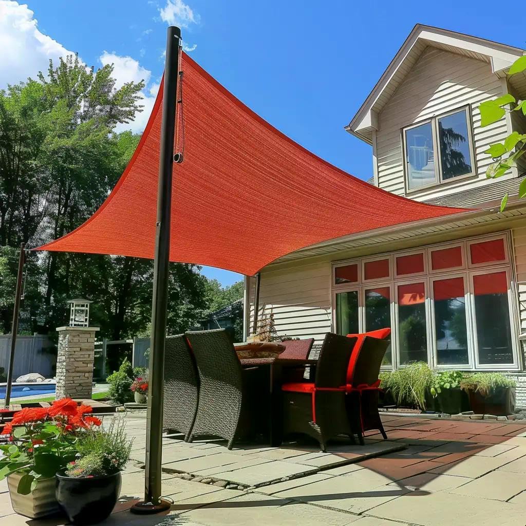 garden expert 12'x16' sun shade sail rectangle canopy shade cover for patio garden outdoor backyard, terra 12'x16' terra