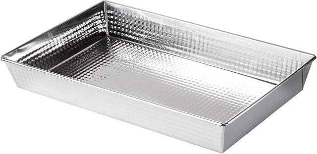 KADAX Galvanised Steel Non-Stick Rectangular Cake Tin for Cakes, Cheesecake, Brownie, Loaf Tin, Heat Distribution, Easy Care, Silver (40 x 25.5 x 5.5 cm)