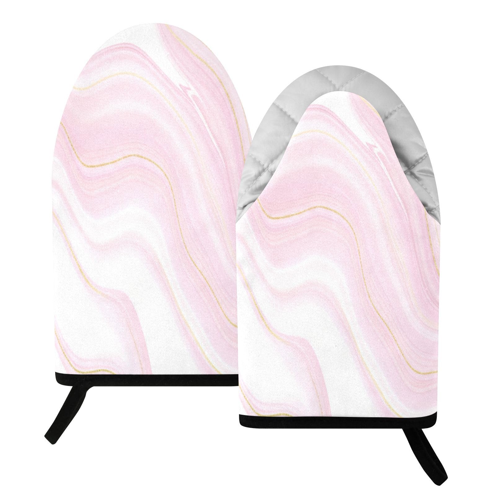 BURSTDDY Marble Oven Mitt,Heat Resistant Kitchen Mitts for Cooking