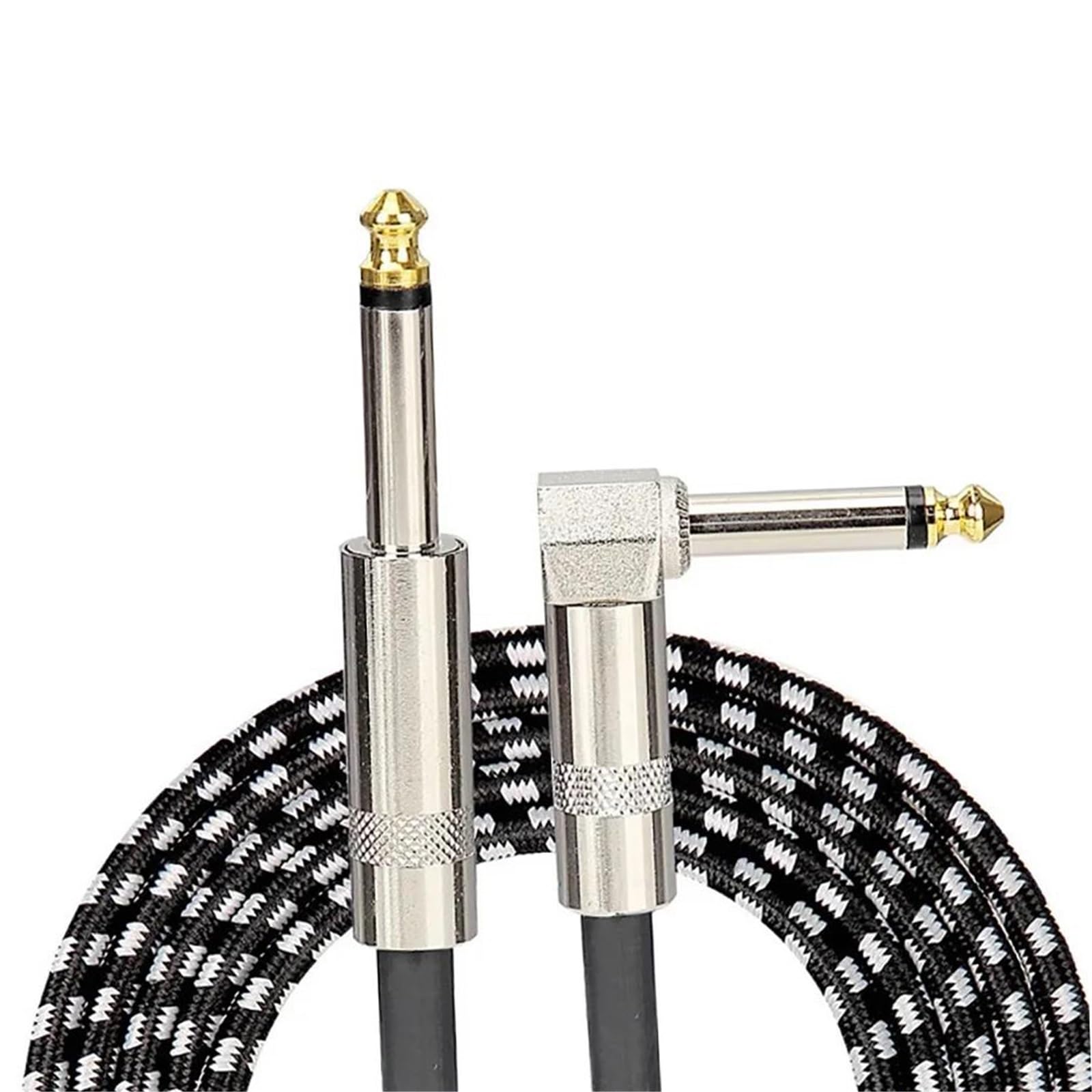 Kabel Do Gitary Kable 6,35 Mm TRS 1/4 Cala Elektryczna Gitara Basowa Pozłacane Ekranowane Niski Poziom Hałasu(Type12)