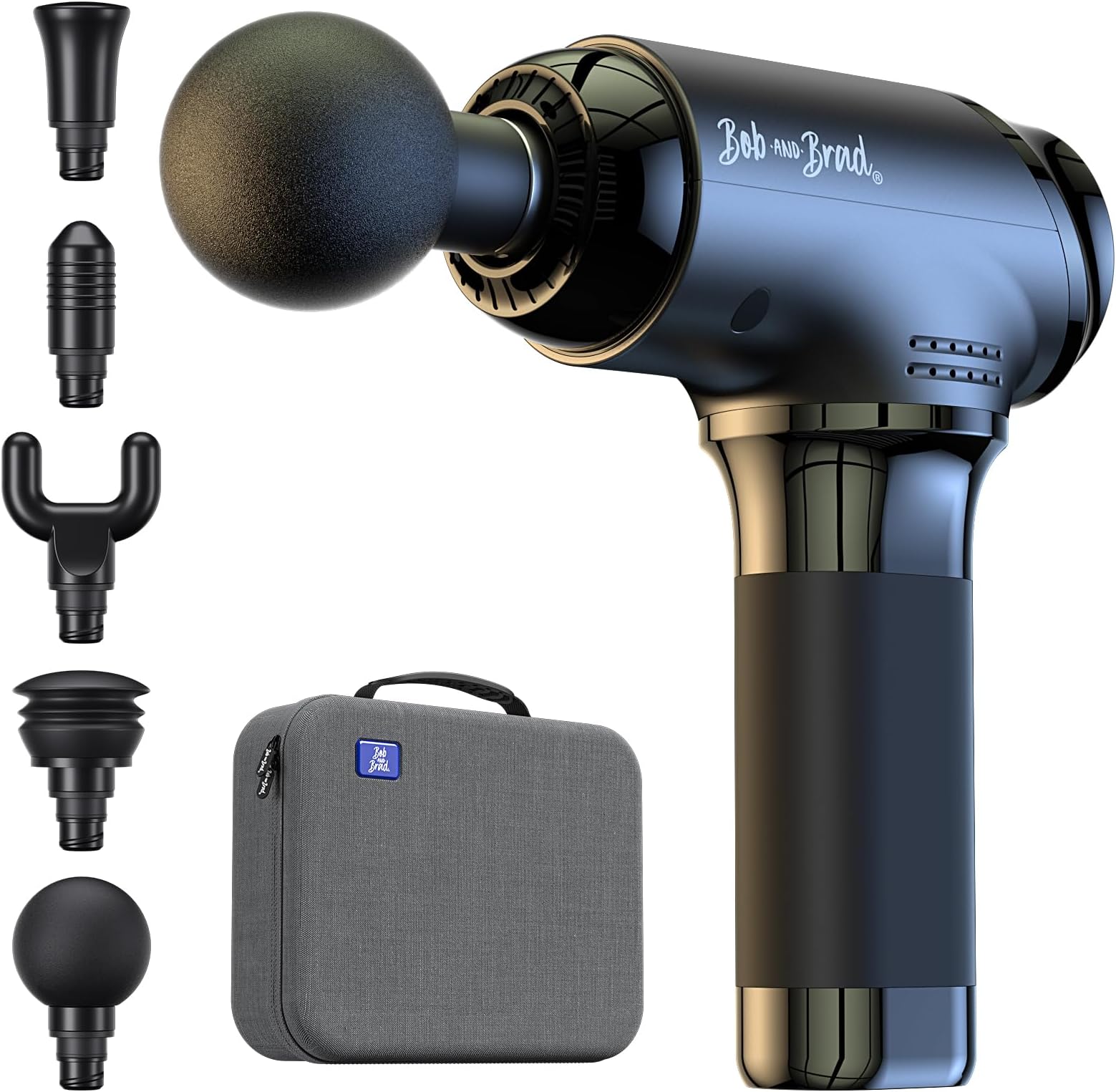 BOB AND BRAD T2 Massage Gun, Deep Tissue Percussion Muscle Massage Gun for Back and Neck, Upgraded 4000 mah Battery, HSA Handheld Electric Back Massager for Athletes Pain Relief FSA Eligible