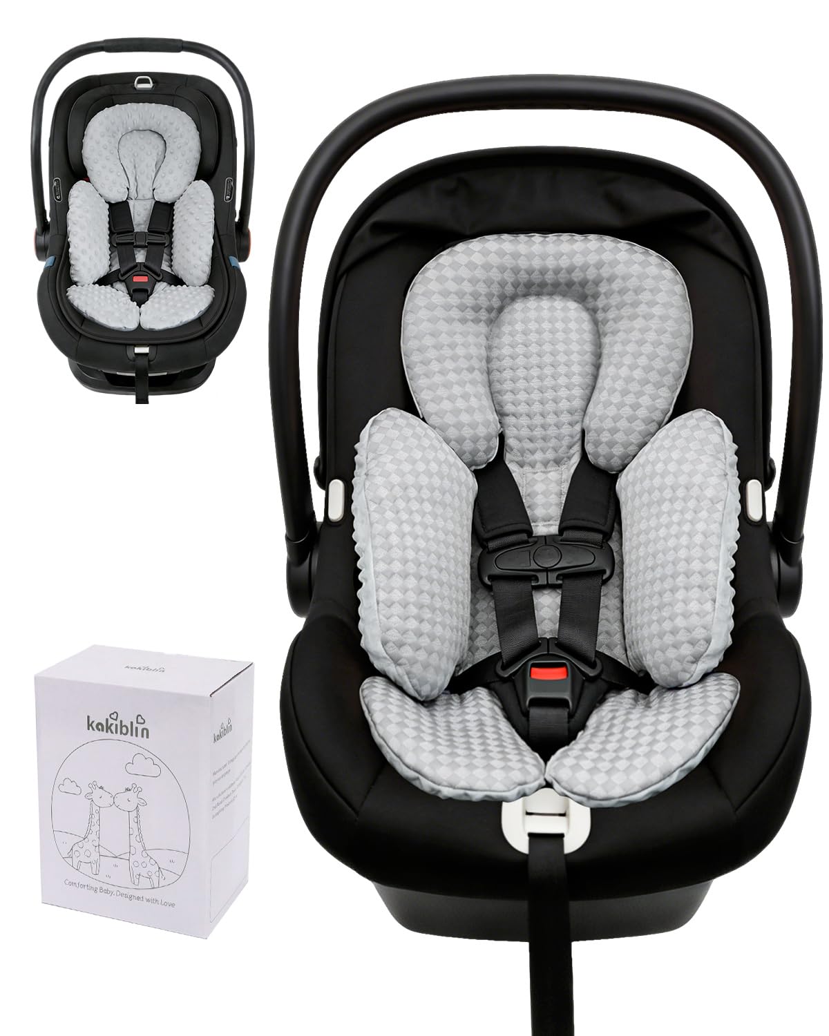 KAKIBLIN Infant Car Seat Insert, Car Seat Cooling Pad for Baby Boys Girls