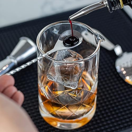 Miniatura 3 de Cuchara de bar: cuchara mezcladora de cóctel de acero inoxidable de 12.5 pulgadas, diseño espiral de mango largo con extremo de lágrima ponderada