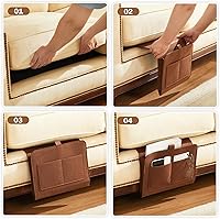 Vista 7 de YOUDENOVA Organizador de mesita de noche, organizador de noche para dormitorio, litera, marrón