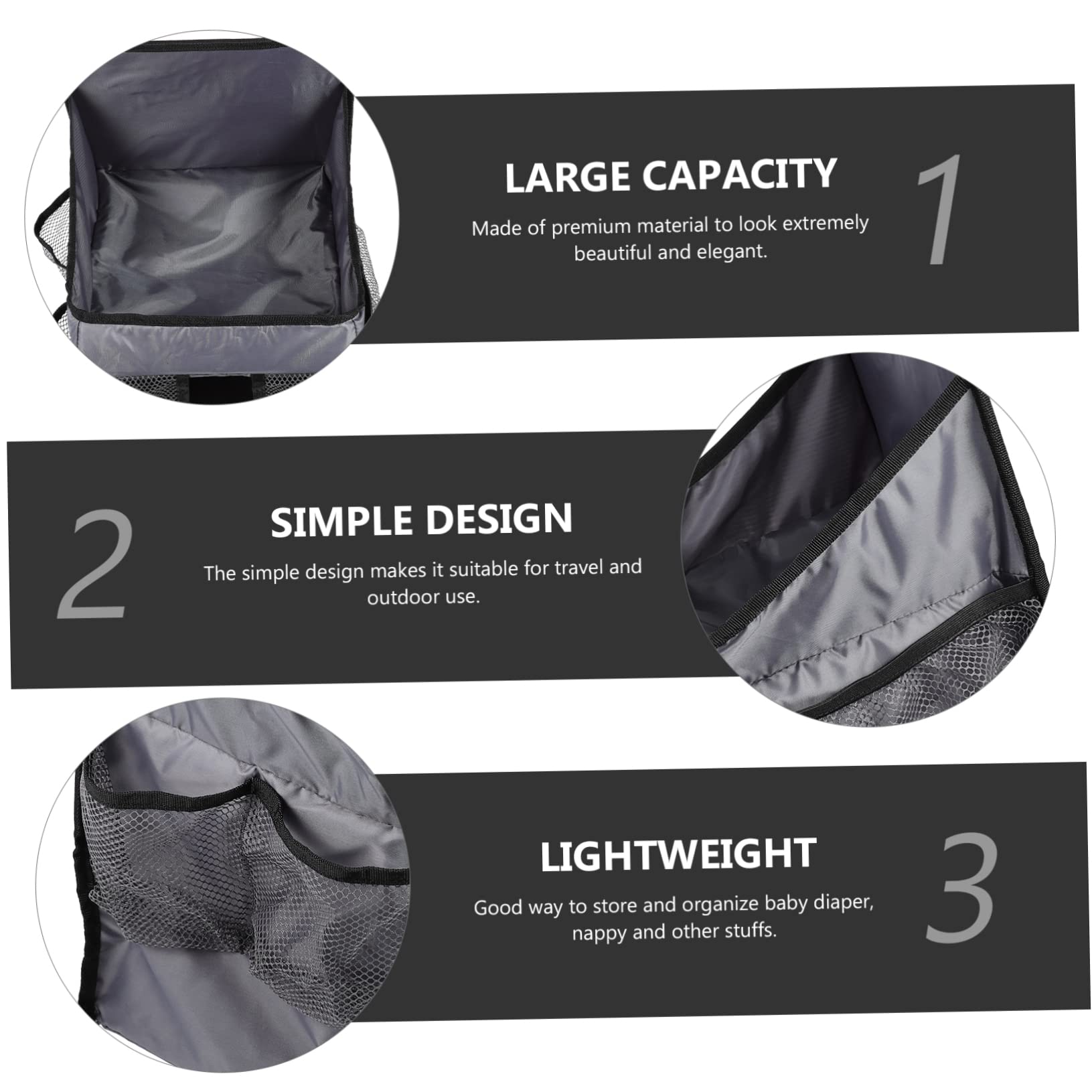BESTonZON custodia organizer cameretta bag deposito di pannolini per bambini impilatore di pannolini Borsa per pannolini organizer per fasciatoio contenitore per pannolini Multifunzione