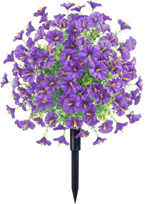 Simulation of Morning Glory Planting in The Courtyard and Outdoor Decoration of Trumpet Flowers 1Pcs(Purple(mediumsizeabout55cm))